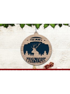 Σετ των 3 Intra απο ξύλο plywood 3mm-4mm πάχος Χριστουγεννιάτικο Διακοσμητικό κοπής με λέιζερ. Δίασταση 6x6 cm INTRAFABR-34456380