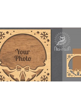 Intra απο ξύλο plywood 3mm-4mm πάχος Χριστουγεννιάτικη κορνίζα φωτογραφιών με λέιζερ 20 Δίασταση 20x30 cm INTRAFABR-112791516