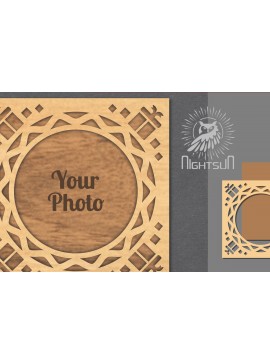 Intra απο ξύλο plywood 3mm-4mm πάχος Χριστουγεννιάτικη κορνίζα φωτογραφιών με λέιζερ 7 Δίασταση 20x30 cm INTRAFABR-112790804