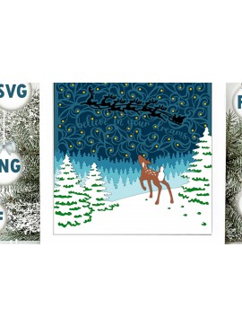 Σετ των 2 Intra απο ξύλο plywood 3mm-4mm πάχος Χριστουγεννιάτικα κομμένα Mandala Δίασταση 11x11 cm INTRAFABR-80446254