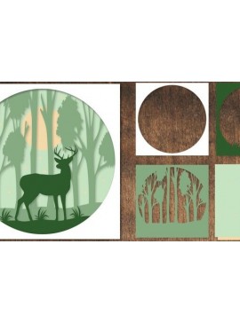 Intra απο ξύλο plywood 3mm-4mm πάχος Χριστουγεννιάτικη κάρτα κοπής με στρώσεις Δίασταση 750x500 cm INTRAFABR-77377356