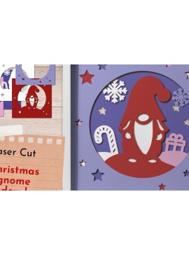 Σετ των 3 Intra απο ξύλο plywood 3mm-4mm πάχος Christmas Layered Shadow Box, Light Box Δίασταση 9x9 cm INTRAFABR-80338782