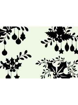 Σετ των 3 Intra απο ξύλο plywood 3mm-4mm πάχος Χριστουγεννιάτικο στολίδι μπάλας πόρτας με φύλλα Δίασταση 8x8 cm INTRAFABR-80517125