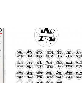 Σετ των 3 Intra απο ξύλο plywood 3mm-4mm πάχος Χριστουγεννιάτικα γράμματα. κοπής με λέιζερ. Δίασταση 5x10 cm INTRAFABR-86341830