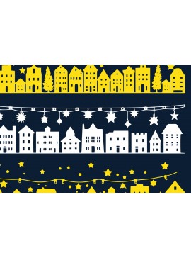 Σετ των 3 Intra απο ξύλο plywood 3mm-4mm πάχος Christmas Lighting Village Δίασταση 4x4 cm INTRAFABR-82835442