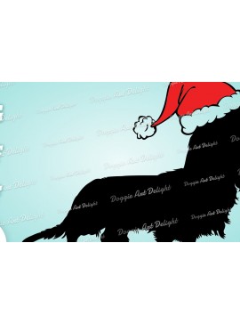 Σετ των 2 Intra απο ξύλο plywood 3mm-4mm πάχος Christmas Long Hair Dachshund Δίασταση 15x15 cm INTRAFABR-83143555