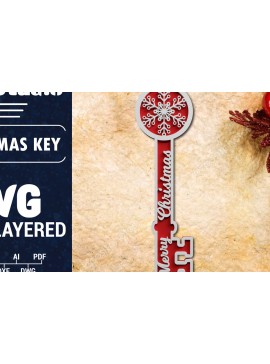 Σετ των 2 Intra απο ξύλο plywood 3mm-4mm πάχος Christmas Magic Key 3d Multilayered Δίασταση 1200x1200 cm INTRAFABR-71107075