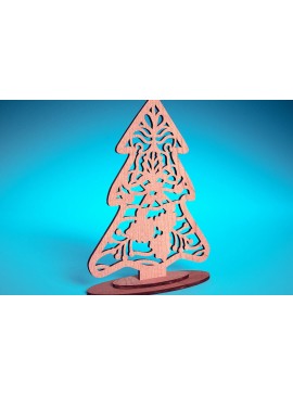 Σετ των 2 Intra απο ξύλο plywood 3mm-4mm πάχος Χριστουγεννιάτικο Στολίδι Μάνταλα με Δίασταση 30x30 cm INTRAFABR-72177002