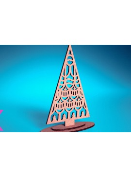 Σετ των 2 Intra απο ξύλο plywood 3mm-4mm πάχος Χριστουγεννιάτικο Στολίδι Μάνταλα με Δίασταση 30x30 cm INTRAFABR-72247424