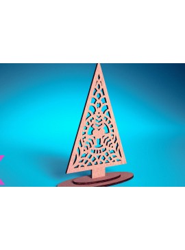 Σετ των 2 Intra απο ξύλο plywood 3mm-4mm πάχος Χριστουγεννιάτικο Στολίδι Μάνταλα με Δίασταση 30x30 cm INTRAFABR-72247445