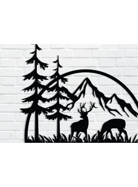 Σετ των 2 Intra απο ξύλο plywood 3mm-4mm πάχος Χριστουγεννιάτικα κοπής με λέιζερ μεταλλικών τοίχων Δίασταση 40x40 cm INTRAFABR-83252343