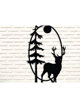 Σετ των 2 Intra απο ξύλο plywood 3mm-4mm πάχος Χριστουγεννιάτικα κοπής με λέιζερ μεταλλικών τοίχων Δίασταση 40x40 cm INTRAFABR-84385717