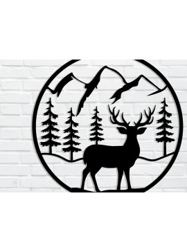 Σετ των 2 Intra απο ξύλο plywood 3mm-4mm πάχος Χριστουγεννιάτικα κοπής με λέιζερ μεταλλικών τοίχων Δίασταση 40x40 cm INTRAFABR-85275748