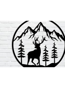 Σετ των 2 Intra απο ξύλο plywood 3mm-4mm πάχος Χριστουγεννιάτικα κοπής με λέιζερ μεταλλικών τοίχων Δίασταση 40x40 cm INTRAFABR-85276052