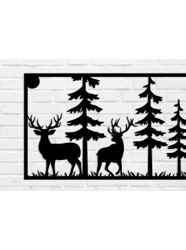 Σετ των 2 Intra απο ξύλο plywood 3mm-4mm πάχος Χριστουγεννιάτικα κοπής με λέιζερ μεταλλικών τοίχων Δίασταση 40x40 cm INTRAFABR-85276141