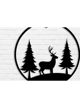 Intra απο ξύλο plywood 3mm-4mm πάχος Χριστουγεννιάτικα κοπής με λέιζερ μεταλλικών τοίχων Δίασταση 40x40 cm INTRAFABR-101380988