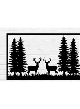 Σετ των 2 Intra απο ξύλο plywood 3mm-4mm πάχος Χριστουγεννιάτικα κοπής με λέιζερ μεταλλικών τοίχων Δίασταση 40x40 cm INTRAFABR-110588051