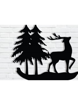 Intra απο ξύλο plywood 3mm-4mm πάχος Χριστουγεννιάτικα κοπής με λέιζερ μεταλλικών τοίχων Δίασταση 40x40 cm INTRAFABR-79320267