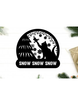 Σετ των 2 Intra απο ξύλο plywood 3mm-4mm πάχος Χριστουγεννιάτικη Μεταλλική Διακόσμηση Τοίχων Τέχνης Δίασταση 40x40 cm INTRAFABR-80875463