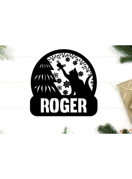 Σετ των 2 Intra απο ξύλο plywood 3mm-4mm πάχος Χριστουγεννιάτικη Μεταλλική Διακόσμηση Τοίχων Τέχνης Δίασταση 40x40 cm INTRAFABR-80874650