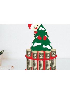 Σετ των 2 Intra απο ξύλο plywood 3mm-4mm πάχος Χριστουγεννιάτικο κέικ χρημάτων Δίασταση 15x15 cm INTRAFABR-111457591