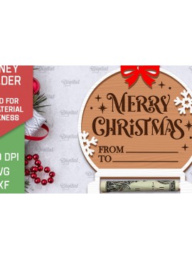 Σετ των 2 Intra απο ξύλο plywood 3mm-4mm πάχος Σχέδιο κοπής με λέιζερ κάρτα Χριστουγέννων Δίασταση 15x15 cm INTRAFABR-102835828