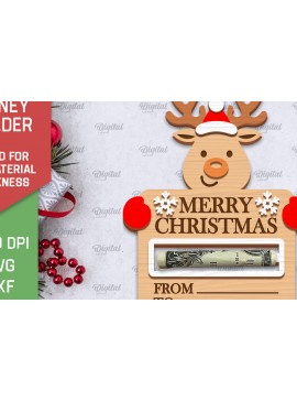 Σετ των 2 Intra απο ξύλο plywood 3mm-4mm πάχος Σχέδιο κοπής με λέιζερ κάρτα Χριστουγέννων Δίασταση 15x15 cm INTRAFABR-102835886