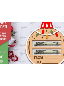 Σετ των 2 Intra απο ξύλο plywood 3mm-4mm πάχος Σχέδιο κοπής με λέιζερ κάρτα Χριστουγέννων Δίασταση 15x15 cm INTRAFABR-102836022