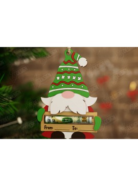 Σετ των 2 Intra απο ξύλο plywood 3mm-4mm πάχος Κάτοχος Χριστουγέννων | Δωροκάρτα | CNC Δίασταση 15x15 cm INTRAFABR-108584572