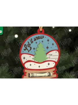 Σετ των 2 Intra απο ξύλο plywood 3mm-4mm πάχος Κάτοχος Χριστουγέννων | Δώρο διακοπών Δίασταση 15x15 cm INTRAFABR-107105075