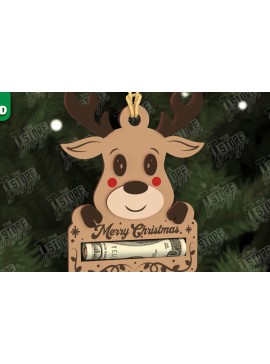 Σετ των 2 Intra απο ξύλο plywood 3mm-4mm πάχος Κάτοχος Χριστουγέννων | Δώρο διακοπών Δίασταση 15x15 cm INTRAFABR-107105081