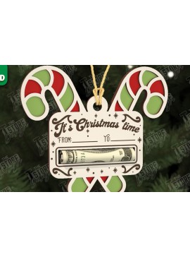 Σετ των 2 Intra απο ξύλο plywood 3mm-4mm πάχος Κάτοχος Χριστουγέννων | Δώρο διακοπών Δίασταση 15x15 cm INTRAFABR-107105124