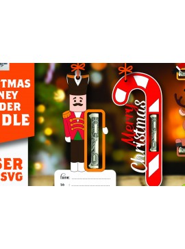 Σετ των 2 Intra απο ξύλο plywood 3mm-4mm πάχος Δέσμη κοπής με λέιζερ Holder Χριστουγέννων Δίασταση 15x15 cm INTRAFABR-108866664