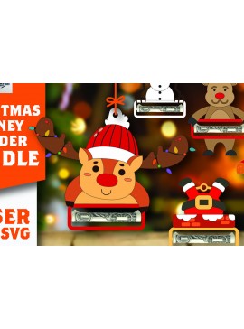 Σετ των 3 Intra απο ξύλο plywood 3mm-4mm πάχος Δέσμη κοπής με λέιζερ Holder Χριστουγέννων Δίασταση 15x15 cm INTRAFABR-108867334