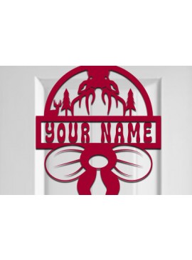 Σετ των 2 Intra απο ξύλο plywood 3mm-4mm πάχος Χριστουγεννιάτικη πινακίδα ονόματος Δίασταση 15x15 cm INTRAFABR-74097665