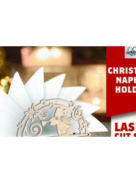 Σετ των 2 Intra απο ξύλο plywood 3mm-4mm πάχος Χριστουγεννιάτικη θήκη χαρτοπετσέτας Δίασταση 15x15 cm INTRAFABR-109231402