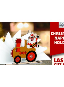 Σετ των 2 Intra απο ξύλο plywood 3mm-4mm πάχος Χριστουγεννιάτικη θήκη χαρτοπετσέτας Δίασταση 15x15 cm INTRAFABR-109230136