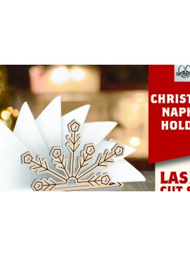 Σετ των 2 Intra απο ξύλο plywood 3mm-4mm πάχος Χριστουγεννιάτικη θήκη χαρτοπετσέτας Δίασταση 15x15 cm INTRAFABR-109231259