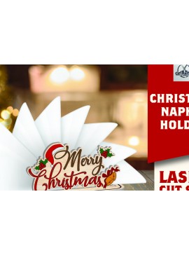 Σετ των 2 Intra απο ξύλο plywood 3mm-4mm πάχος Χριστουγεννιάτικη θήκη χαρτοπετσέτας Δίασταση 15x15 cm INTRAFABR-109231337