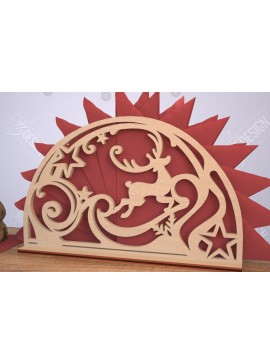 Σετ των 2 Intra απο ξύλο plywood 3mm-4mm πάχος Χριστουγεννιάτικη χαρτοπετσέτα | Πρωτοχρονιά | CNC Δίασταση 15x15 cm INTRAFABR-106010290
