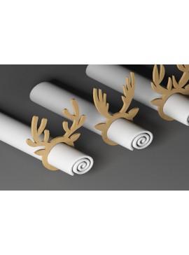 Σετ των 2 Intra απο ξύλο plywood 3mm-4mm πάχος Χριστουγεννιάτικα δαχτυλίδια για χαρτοπετσέτα 292 Δίασταση 30x20 cm INTRAFABR-48378922