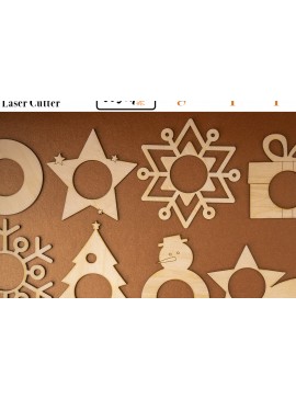 Σετ των 2 Intra απο ξύλο plywood 3mm-4mm πάχος Χριστουγεννιάτικες χαρτοπετσέτες για Δίασταση 30x20 cm INTRAFABR-83626186