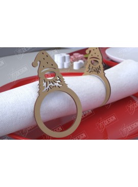 Σετ των 3 Intra απο ξύλο plywood 3mm-4mm πάχος Χριστουγεννιάτικα δαχτυλίδια χαρτοπετσέτας | Εορταστικό δείπνο Δίασταση 15x15 cm INTRAFABR-107814283