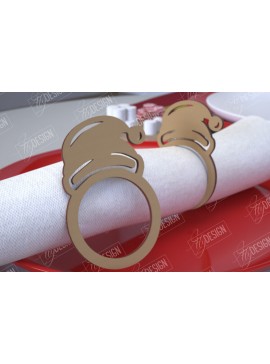 Σετ των 2 Intra απο ξύλο plywood 3mm-4mm πάχος Χριστουγεννιάτικα δαχτυλίδια χαρτοπετσέτας | Εορταστικό δείπνο Δίασταση 15x15 cm INTRAFABR-107814292