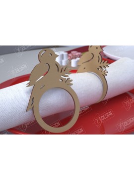 Σετ των 2 Intra απο ξύλο plywood 3mm-4mm πάχος Χριστουγεννιάτικα δαχτυλίδια χαρτοπετσέτας | Εορταστικό δείπνο Δίασταση 15x15 cm INTRAFABR-107814307