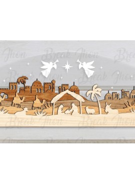 Σετ των 2 Intra απο ξύλο plywood 3mm-4mm πάχος κομμένο κομμάτι τέχνης Χριστουγεννιάτικου Χριστουγεννιάτικου Χριστουγεννιάτικου Χριστουγεννιάτικου Χριστουγεννιάτικου Χριστουγεννιάτικου Χριστουγεννιάτικου Χριστουγεννιάτικου γένους Δίασταση 15x15 cm INTRAFAB
