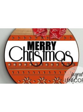 Σετ των 2 Intra απο ξύλο plywood 3mm-4mm πάχος Χριστουγεννιάτικη κρεμάστρα Nordic Door Δίασταση 30x30 cm INTRAFABR-105871139