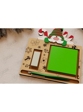 Σετ των 2 Intra απο ξύλο plywood 3mm-4mm πάχος Θήκη για σημειωματάρια Χριστουγέννων |Διακόσμηση διακοπών Δίασταση 15x15 cm INTRAFABR-109844343