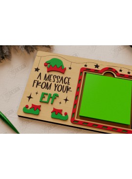 Σετ των 3 Intra απο ξύλο plywood 3mm-4mm πάχος Θήκη για σημειωματάρια Χριστουγέννων |Διακόσμηση διακοπών Δίασταση 15x15 cm INTRAFABR-109844357