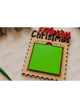 Σετ των 2 Intra απο ξύλο plywood 3mm-4mm πάχος Θήκη για σημειωματάρια Χριστουγέννων |Διακόσμηση διακοπών Δίασταση 15x15 cm INTRAFABR-109844362